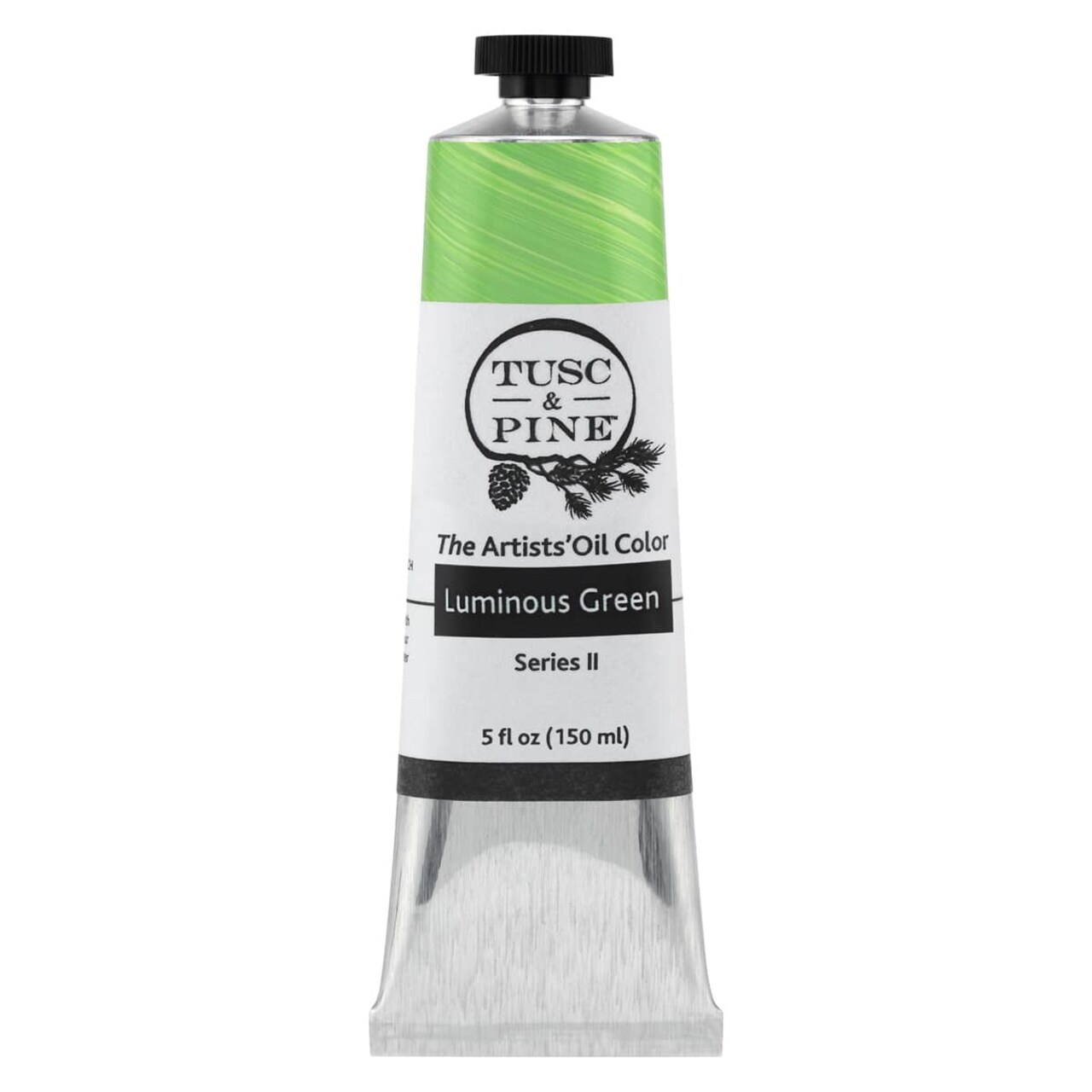 Tusc & Pine Artist Oil Paint - Luminous Green, 150 ml, Non-Yellowing, Rich & Creamy Consistency, Maximum Pigment Load, Small Batch Milled Oil Paints Made in the USA for Professional Artists